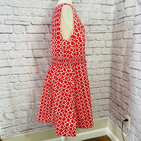 BODEN Coral Mosaic Sleeveless Smocked Waist Mini Dress - SIZE 16/18R - NWT - Picture 7 of 13